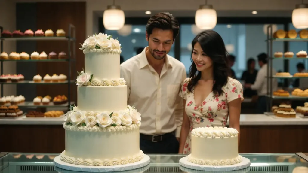 Pareja eligiendo prioridades para el presupuesto de su boda